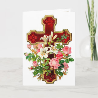 Floral Cross Card