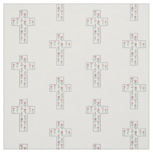 Floral Cross Fabric