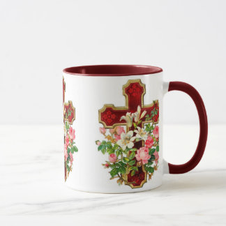 Floral Cross Mug