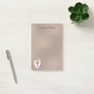 Floral Cross Personalised Notes