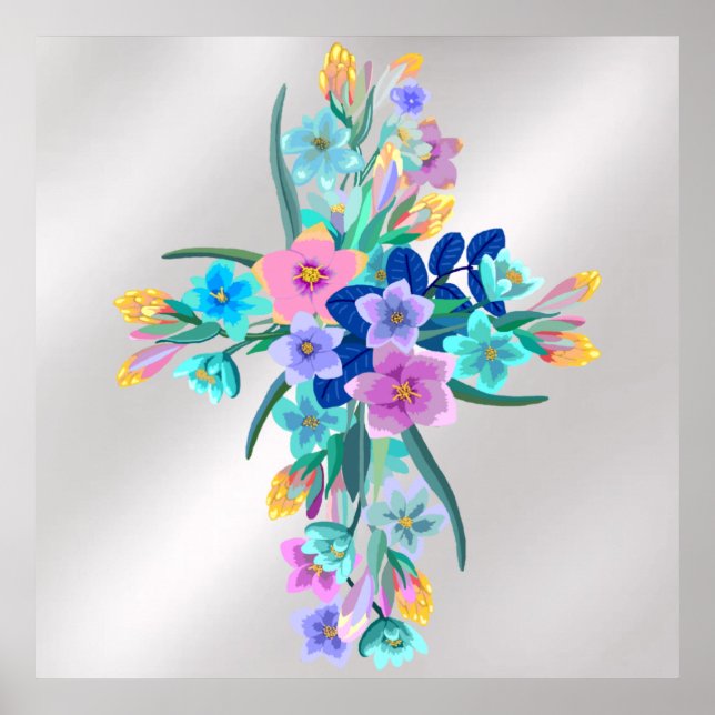 Floral Cross Poster (Front)