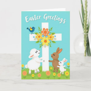 Floral Cross Springtime Card