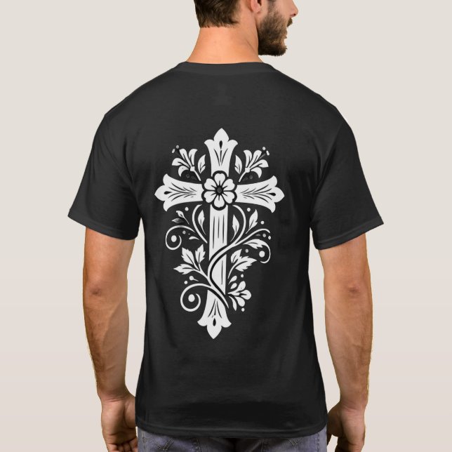 Floral Cross T-Shirt (Back)