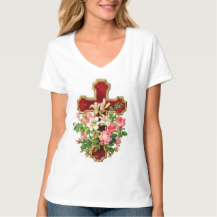 Floral Cross T-Shirt