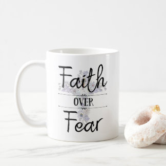 Floral cross with Christian quote Mug