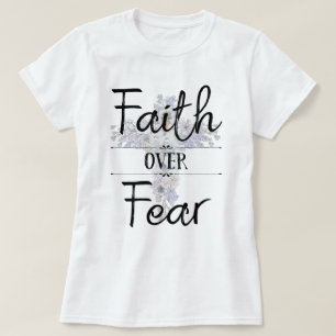 Floral cross with Christian quote  T-Shirt