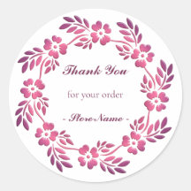 Floral crown ethnic mandala Classic Round Sticker