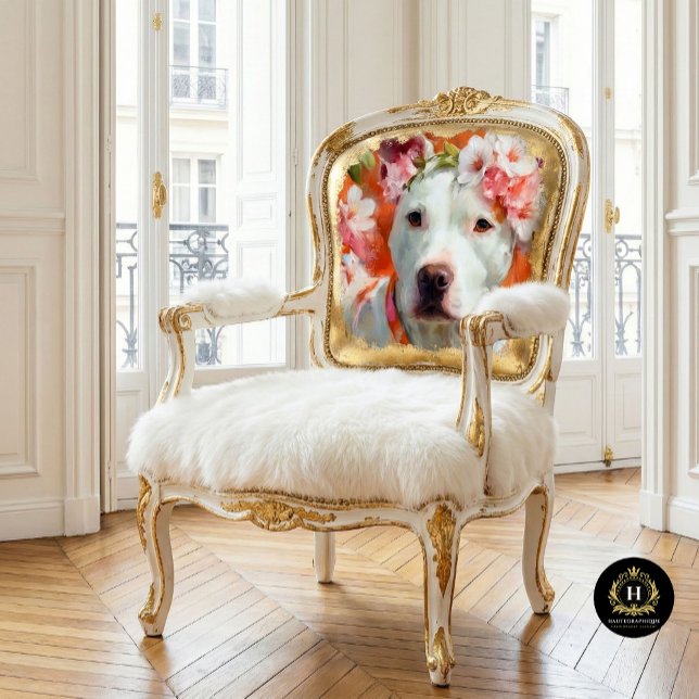 Floral Crown Pit Bull Decoupage Tissue Paper (Creator Uploaded)