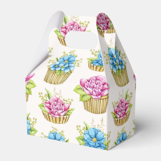 Floral Cupcakes Gift Box  (Front Side)
