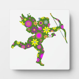 FLORAL CUPID PLAQUE