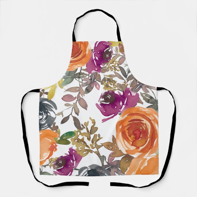 Floral Curtains Apron (Front)