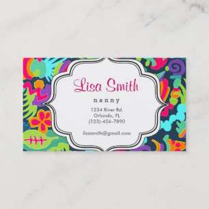 Floral custom business card