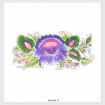 Floral Custom-Designed Cut Vinyl Stickers