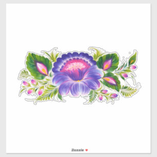 Floral Custom-Designed Cut Vinyl Stickers