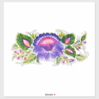 Floral Custom-Designed Cut Vinyl Stickers