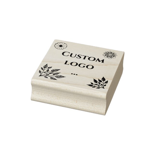 Floral Custom logo rubber stamp, replacement logo Stamp (Stamp)