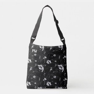 Floral Custom Monogram  Crossbody Bag