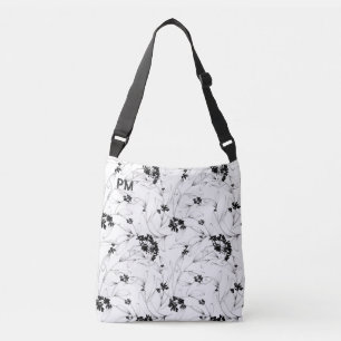 Floral Custom Monogram  Crossbody Bag