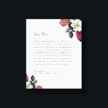 Floral Custom Notebook handwritten love letter Canvas Print<br><div class="desc">For the Best grandmother and Mum gifts , Modern trendy instagram family photo collage with your custom photos collage , with your personal message , and names for that special keepsake packed with years of memories. We love you, Mum , Grandma ... ... . DESIGN TIPS: Customise further to alter...</div>