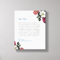 Floral Custom Notebook handwritten love letter