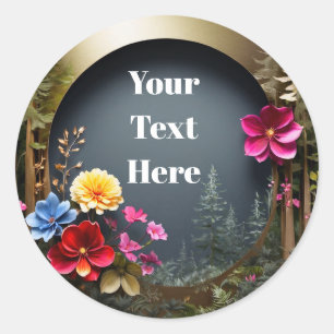 Floral Customisable Sticker Party/Weddings