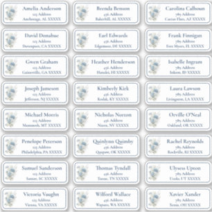 Floral Customisable Wedding Guest Address Labels