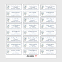 Floral Customisable Wedding Guest Address Labels