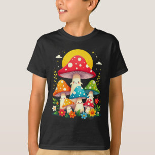 Floral Cute Mushroom Fungi Halloween Costume T-Shirt
