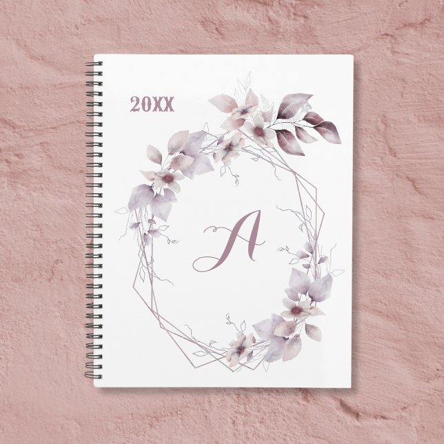 Floral Cute Watercolor Monogram Initial Calendar Planner (Creator Uploaded)