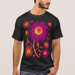 Floral Daisies Nature Gardener Botanical Daisy Flo T-Shirt