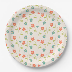 Floral Daisies Paper Plate
