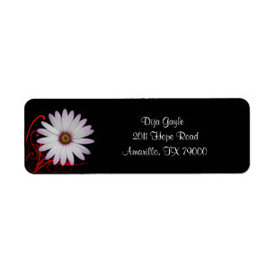 Floral Daisy Address Label