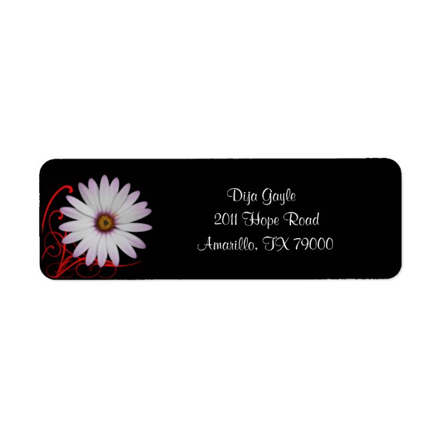 Floral Daisy Address Label (Front)