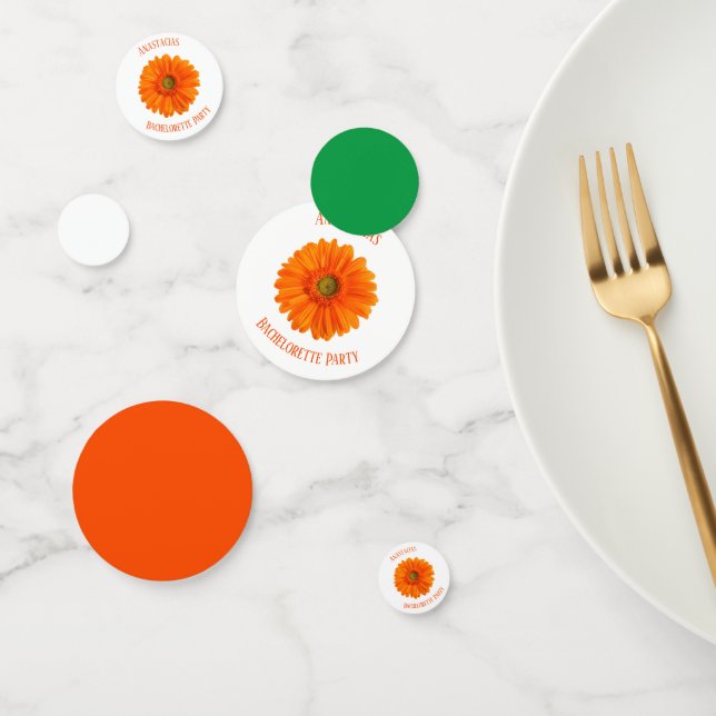 Floral Daisy Bachelorette Party personalised Confetti (Group)