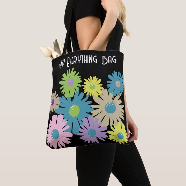 Floral Daisy Botanical Garden  Tote Bag (Close Up)