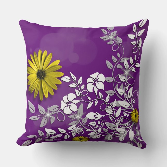 Floral Daisy Cushion (Front)