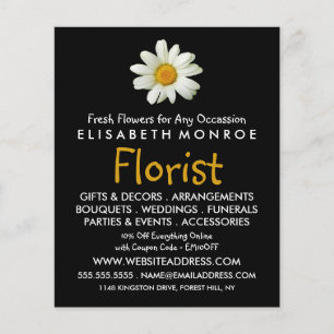 Floral Daisy, Floristry Advertising Flyer