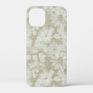 Floral Daisy Velvety Cream Texture iPhone 12 Mini Case