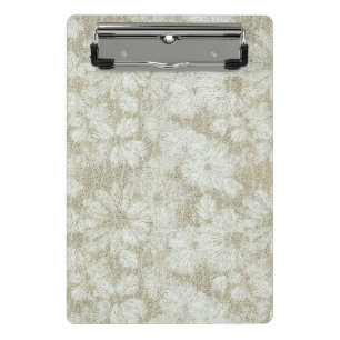 Floral Daisy Velvety Cream Texture Mini Clipboard