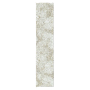 Floral Daisy Velvety Cream Texture Short Table Runner
