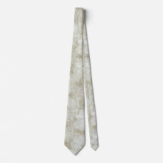 Floral Daisy Velvety Cream Texture Tie (Front)