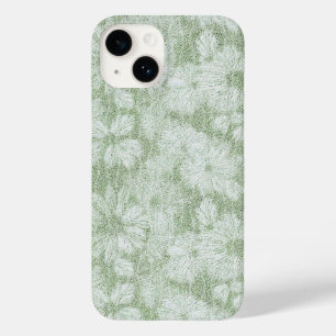 Floral Daisy Velvety LIme Green Case-Mate iPhone 14 Case