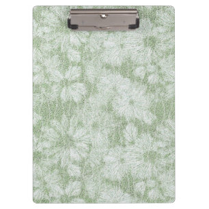 Floral Daisy Velvety LIme Green Clipboard