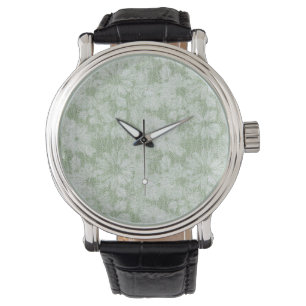 Floral Daisy Velvety LIme Green Watch