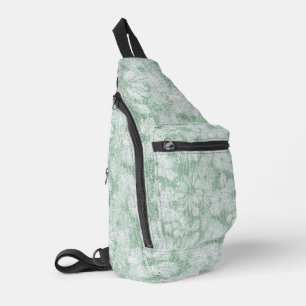 Floral Daisy Velvety Mint Green  Sling Bag