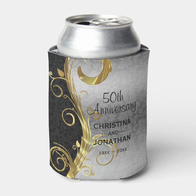 Floral Damask  Can Cooler (Can Front)