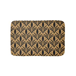 Floral Damask: Elegant Vintage Bath Mat