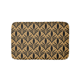 Floral Damask: Elegant Vintage Bath Mat