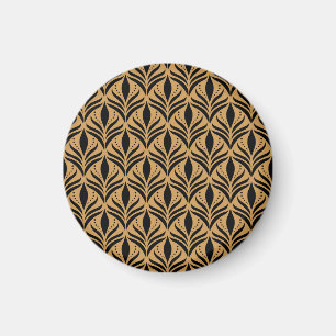 Floral Damask: Elegant Vintage Magnet