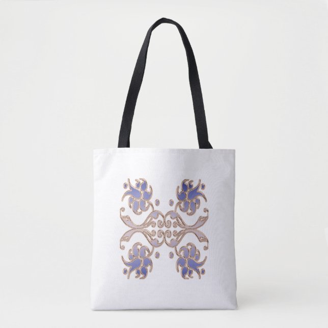 floral damask golden element. tote bag (Front)